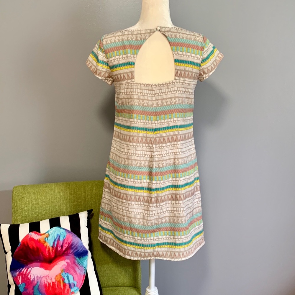 As U Wish Geometric Striped Shift Dress D2 - Picture 7 of 8
